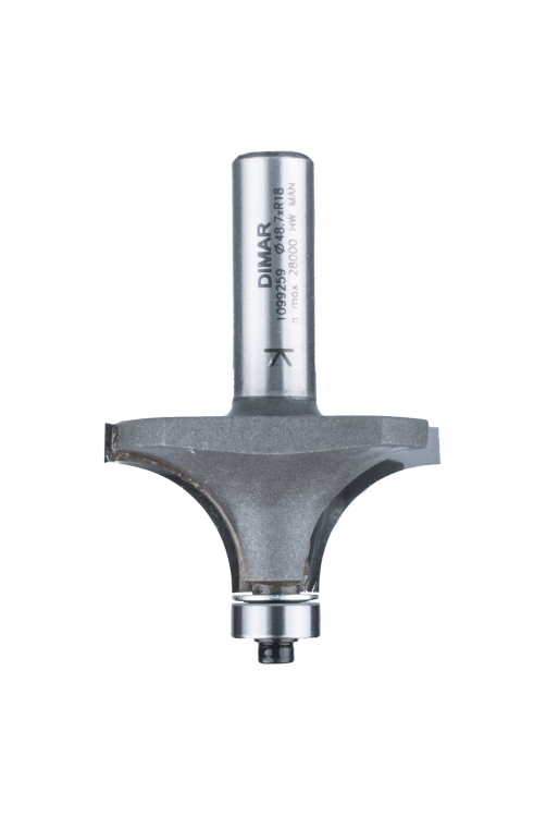 Dimar frez zaokrąglający / ćwierćwałek HM Z2 R18 D48,7 S12 mm drewno / płyta wiórowa / laminat