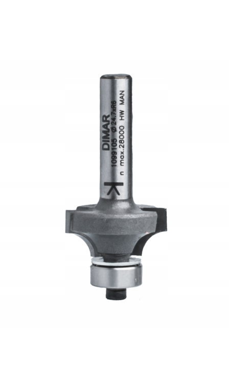 Dimar frez zaokrąglający / ćwierćwałek HM Z2 R6 D24,7 S6 mm drewno / płyta wiórowa / laminat