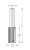 Dimar Frez VHM Z2+1 prosty/wiercący D16 I50,8 L95 S12 mm drewno/ płyta wiórowa