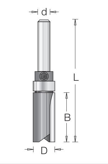 Dimar frez prosty z łożyskiem górnym Z2 D6,3 I12,7 S6 mm / drewno / płyta wiórowa