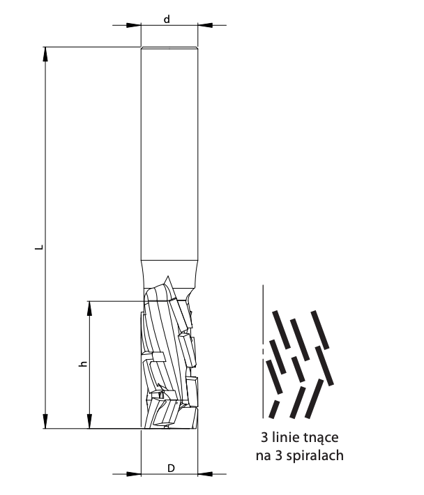 Faba frez diamentowy Z3+3 12x25x12 mm / Płyta wiórowa / MDF / HDF / turbo