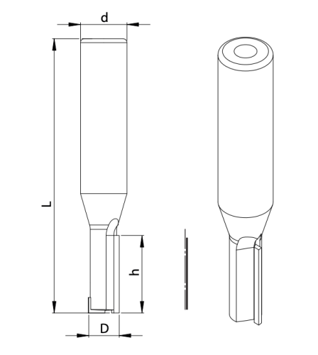 Faba frez diamentowy Z1 6x15x6 mm / Płyta wiórowa / MDF / HDF / korpus HM