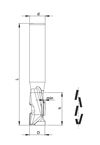 Faba frez diamentowy Z1+1 12x35x12 mm / Płyta wiórowa / MDF / HDF / ekonomiczny