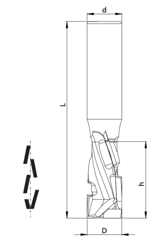 Faba frez diamentowy Z1+1 16x43x16 mm / Płyta wiórowa / MDF / HDF / standard