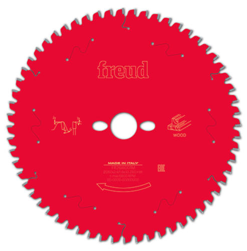 FR26W001M  FREUD Piła HM DO DREWNA / SKLEJKI 260x30x60Z / CIĘCIE POPRZECZNE