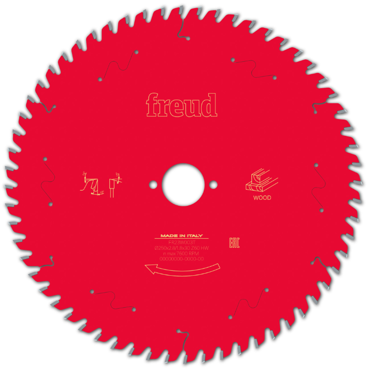 FR23W003T FREUD Piła HM DO DREWNA / SKLEJKI 250x30x60Z / CIĘCIE POPRZECZNE