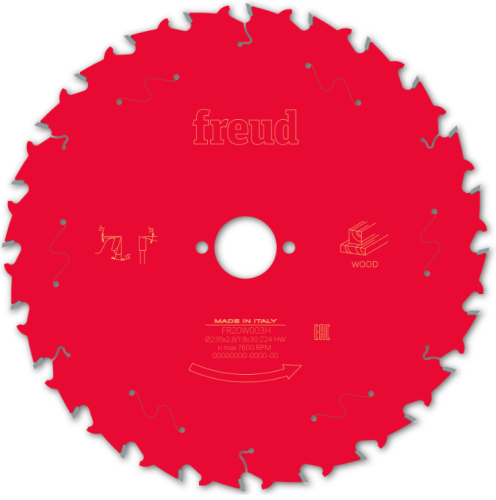 FREUD Piła HM do drewna / sklejki 235x30x24Z / cięcie wzdłużne