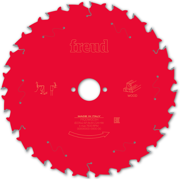 FREUD Piła HM do drewna / sklejki 235x30x24Z / cięcie wzdłużne