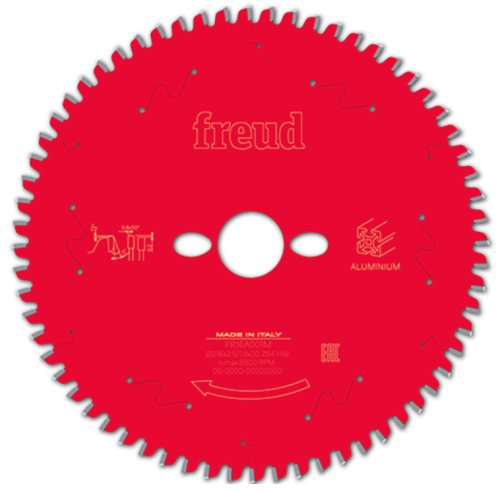 FR16A001M FREUD PIŁA HM DO ALUMINIUM 216x30x64Z / -5° Negatyw