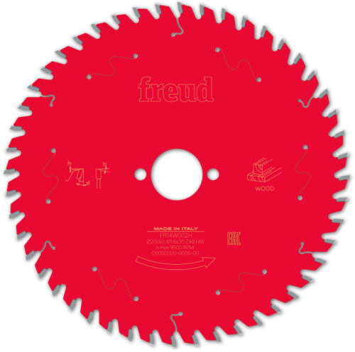 FR14W002H FREUD Piła HM DO DREWNA / SKLEJKI 200x30x48Z / CIĘCIE POPRZECZNE