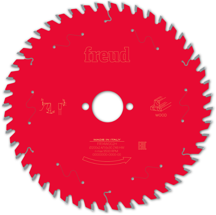 FR14W002H FREUD Piła HM DO DREWNA / SKLEJKI 200x30x48Z / CIĘCIE POPRZECZNE