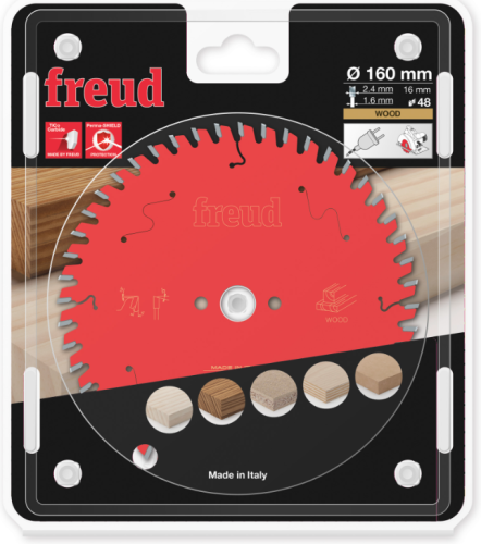 FR06W008H FREUD Piła HM DO DREWNA / SKLEJKI 160x20x48Z / CIĘCIE POPRZECZNE