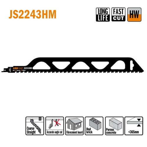 JS2243HM Piła szablasta L = 455 I = 400 H = 50 K = 1,50 TS = 12,7 / 1 szt.