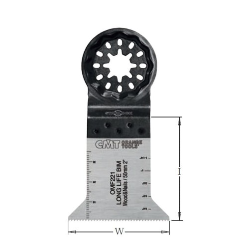 OMF221-X5 Brzeszczot oscylacyjny W=50 I=50 TS= 1,4 TPI=18 5 szt. STARLOCK