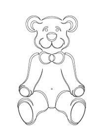 RCS-906 Szablon 3D Miś - F 394x203