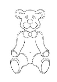 RCS-906 Szablon 3D Miś - F 394x203