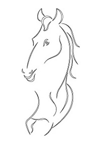RCS-902 Szablon 3D Koń - D 445x203