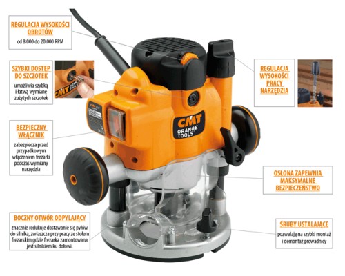 CMT8E Frezarka górnowrzecionowa 1010W