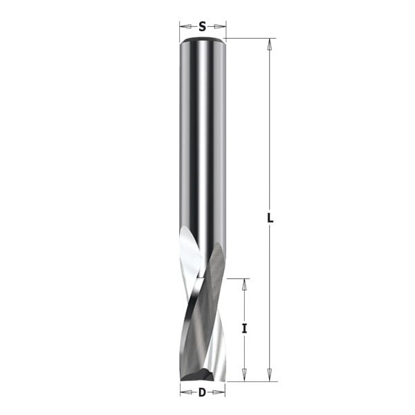 186.160.11 CMT Frez VHM Z2 do Aluminium D16 I25 L82 S16 / POLEROWANY ROWEK