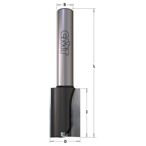 CMT Frez HM Z2+1 prosty wiercący D16 I60 L110 S12 mm