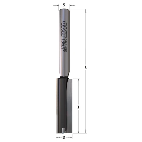 CMT Frez HM Z2+1 prosty wiercący D12 I20 L60 S8 mm