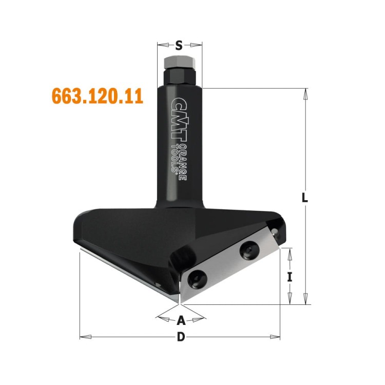 CMT Frez do rowkowania / fazowania na płytki wymienne Z2 120° D87 I24 S20 mm