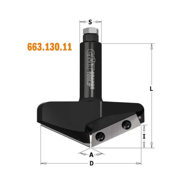 CMT Frez do rowkowania / fazowania na płytki wymienne Z2 130° D91 I20 S20 mm