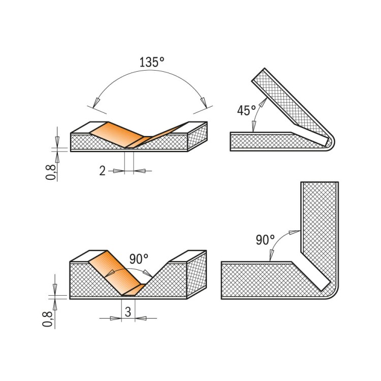 CMT Frez do ALUCOBOND® 90° D18 S6 mm