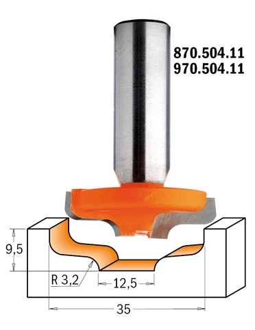CMT Frez dekoracyjny do frontów D35 I8 S12 mm