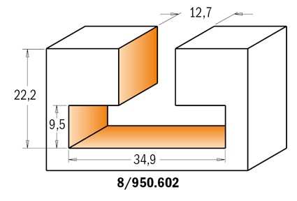 CMT Frez do otworów T-SLOT D34,9 I22,2 S12 mm