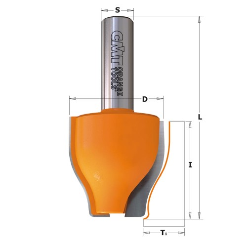 CMT Frez do płycin / frontów meblowych D38 I38 S12 mm TYP A