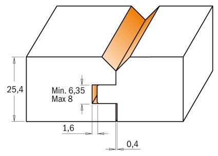 CMT Zestaw frezów do połączeń pióro-wpust S12 mm
