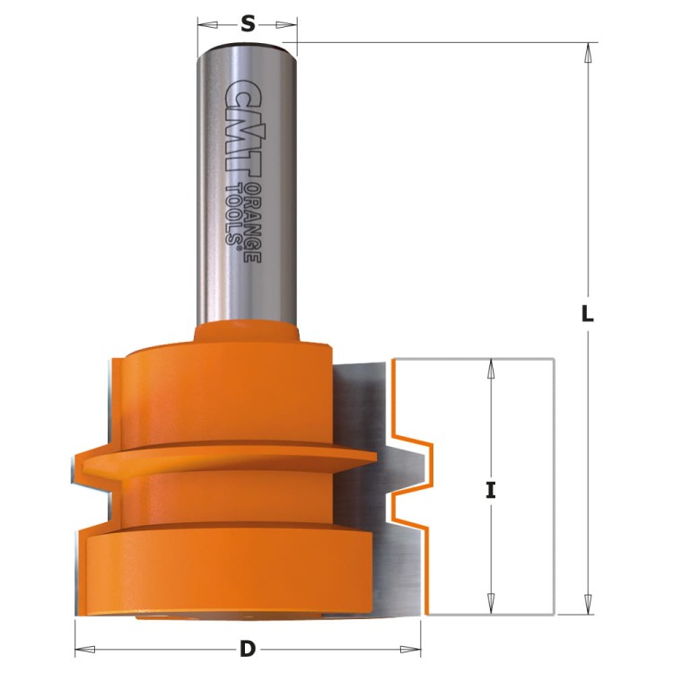 CMT Frez do połączeń odwrotnych D44,4 S12 mm