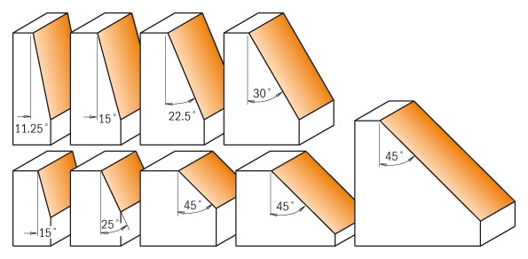 CMT Frez do fazowania / ukosowania z łożyskiem Z2 11,5° D21,5 S12 mm