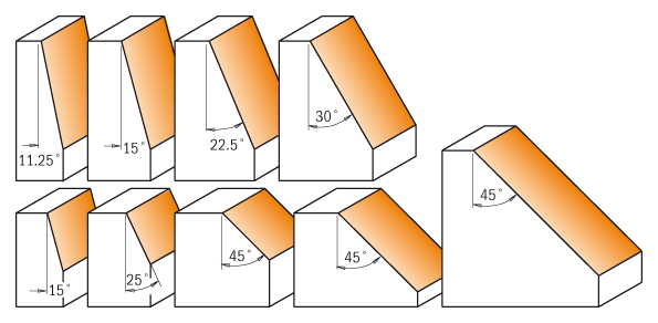 CMT Frez do fazowania / ukosowania z łożyskiem Z2 25° D22,2 S6 mm