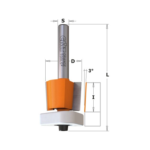 CMT Frez do obcinania laminatu z łożyskiem D19 I15,87 S6 mm