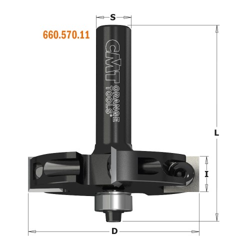 CMT Frez do wręgowania z wymiennym ostrzem Z2 D50,8 I28,3 S12 mm