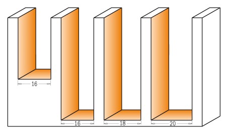 CMT Frez prosty na płytki wymienne Z1+1 D16 I28,3 S20 mm / do CNC