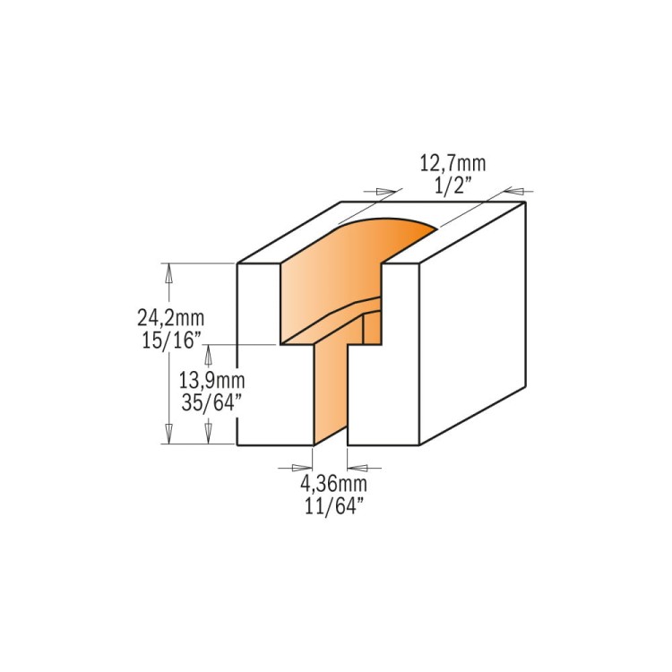 CMT Frez pod śruby D11,1 I20,6 S8 mm