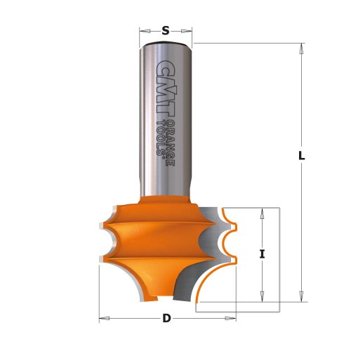 CMT Frez dekoracyjny multiprofilowy D31,7 I23 S12 mm PROFIL A