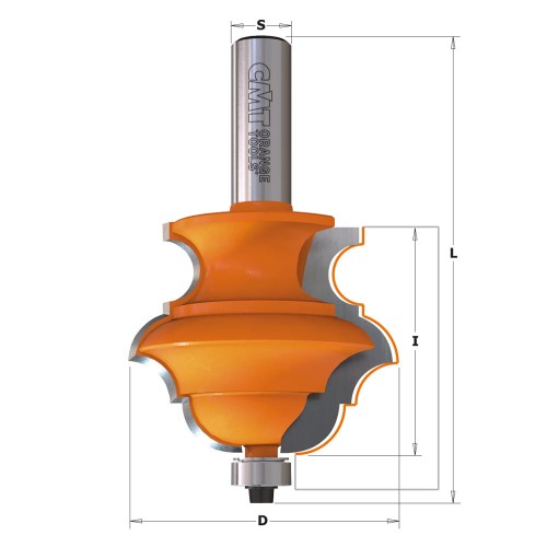 CMT Frez dekoracyjny multiprofilowy D55,6 I47 S12 mm Profil A