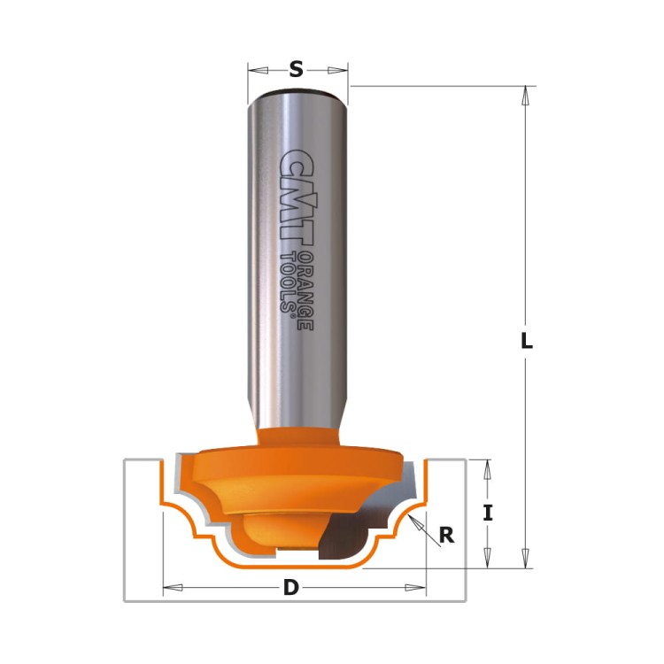 CMT Frez dekoracyjny D31,7 R4 S12 mm