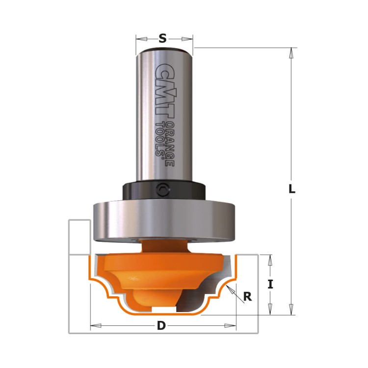 CMT Frez dekoracyjny z łożyskiem D31,7 R4 S12 mm