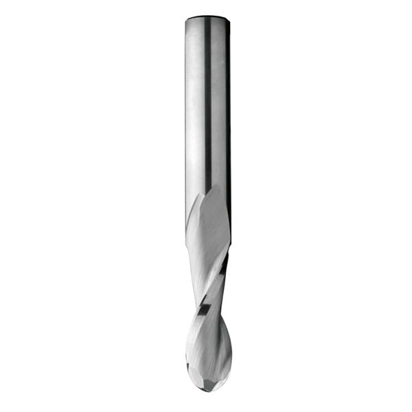 CMT Frez spiralny z kulistym czołem Z2 R1,6 D3,18 L80 S6,35mm / pozytyw