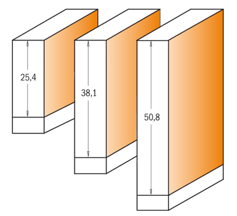 CMT Frez prosty z łożyskiem dolnym Z2 D19 I25,4 S12 mm negatyw / drewno / płyta wiórowa