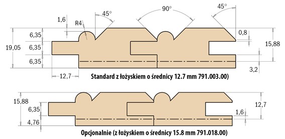 CMT Frez zaokrąglający / fazujący półwałek R4 D23,8 S12 mm