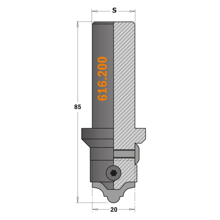 CMT Korpus freza S12 mm