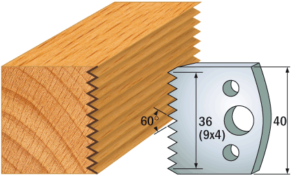 690.117 Para noży HSS 40x4 mm