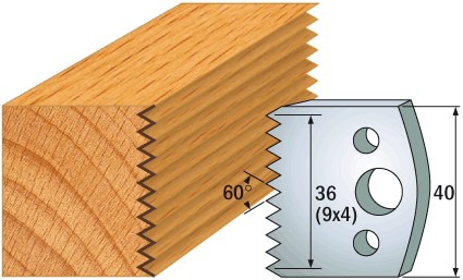 690.117 Para noży HSS 40x4 mm