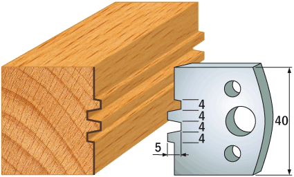 690.075 Para noży HSS 40x4 mm